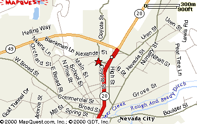 Map to Nevada City Engineering Offices